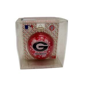 Vintage Football Glass Christmas Ornament – Georgia Tematem (UPC 04076600001)
